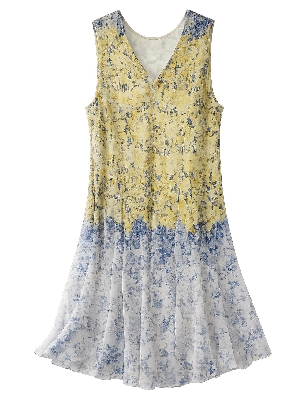 Lane Bryant Floral Lace Sleeveless Fit & Flare Dress Blue, Yellow, White Size 20 - Picture 3 of 7
